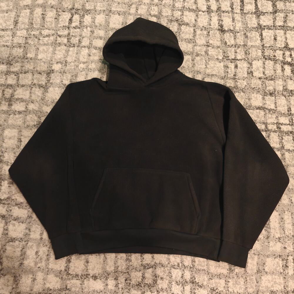 Yeezy Gap Polar Fleece Hoodie Black Mens XL Ye Kanye West Thick Pullover